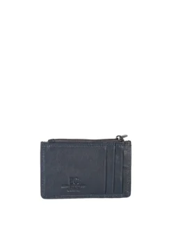 Enrico Coveri Contemporary Portatessere da uomo in pelle - blu scuro