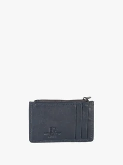 Enrico Coveri Contemporary Portatessere da uomo in pelle - blu scuro