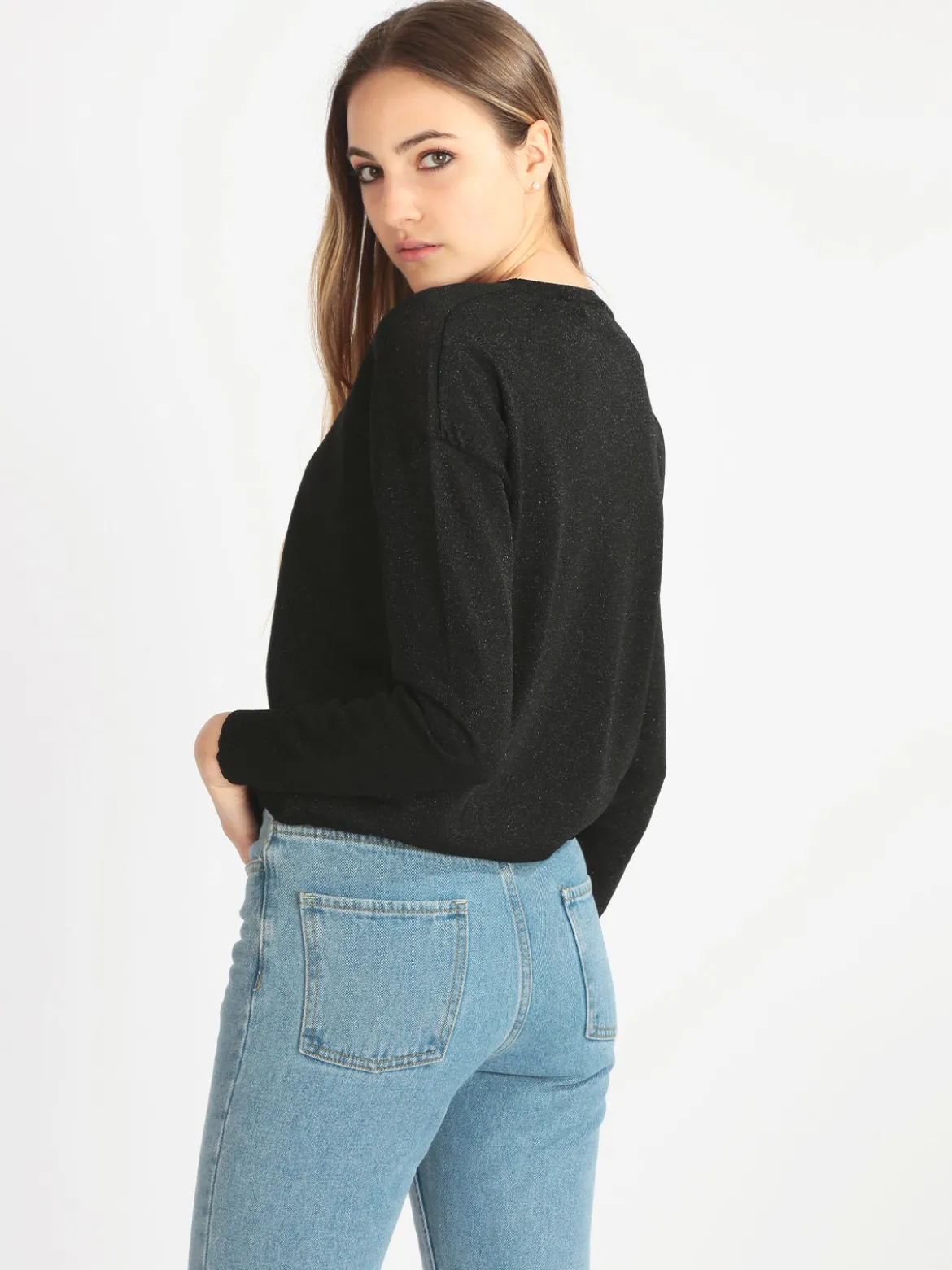 Enrico Coveri Maglia girocollo donna in lurex