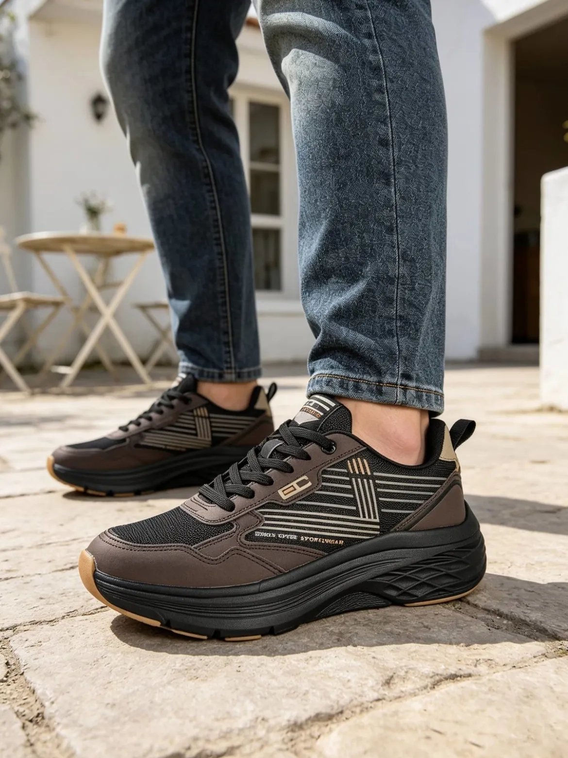 Enrico Coveri Sportswear Sneakers da uomo sportive stringate - nero