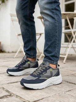 Enrico Coveri Sportswear Sneakers da uomo sportive stringate - blu scuro