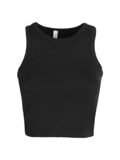 Essenziale Milano Top cropped donna a costine