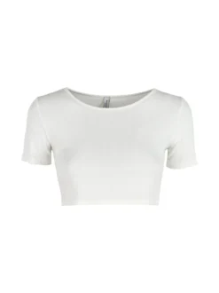 Essenziale Milano T-shirt cropped donna a costine