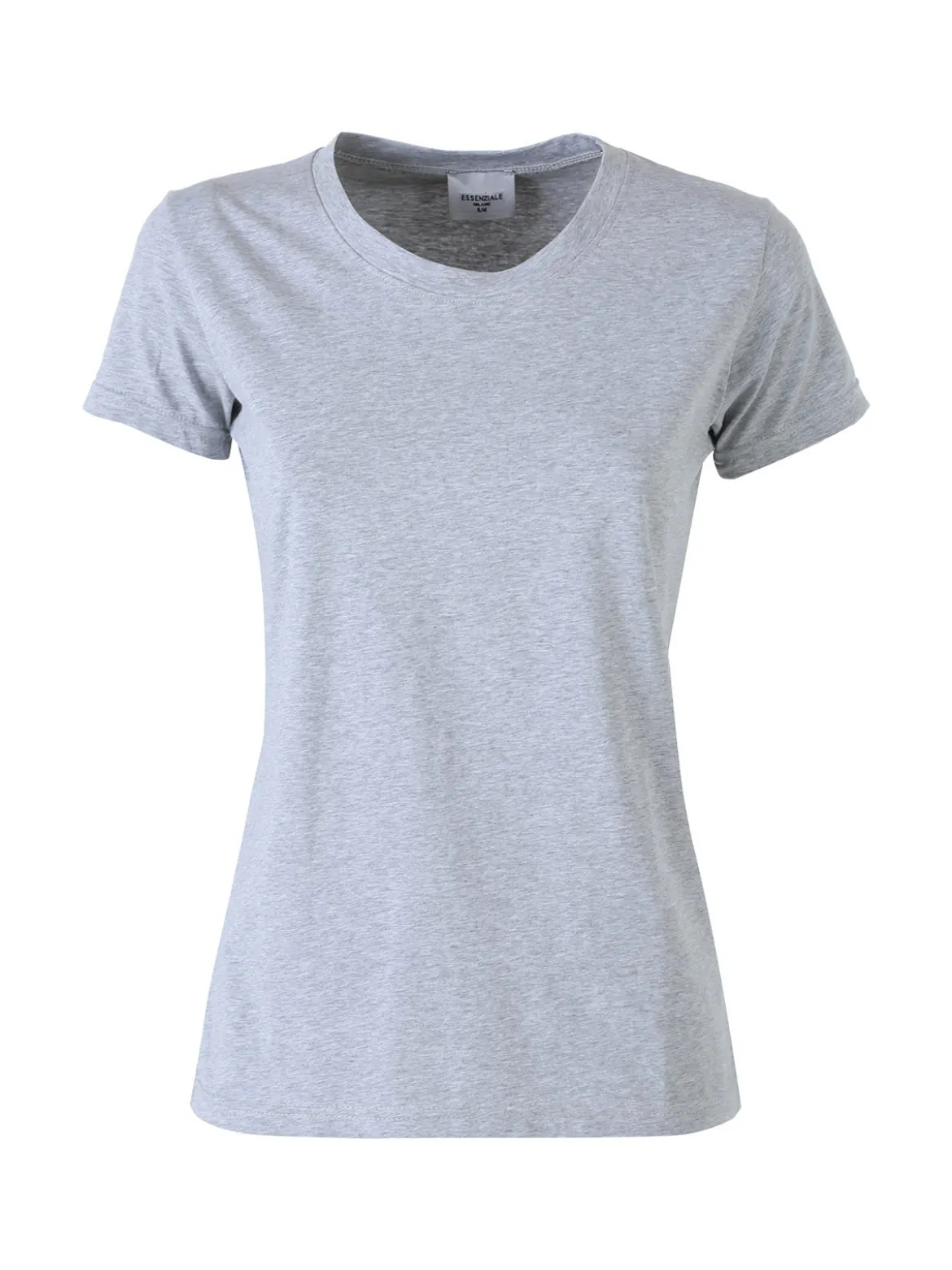 Essenziale Milano T-shirt girocollo da donna in cotone - grigio