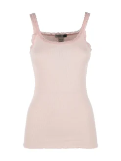 Esse Speroni Canotta donna girocollo a costine con pizzo