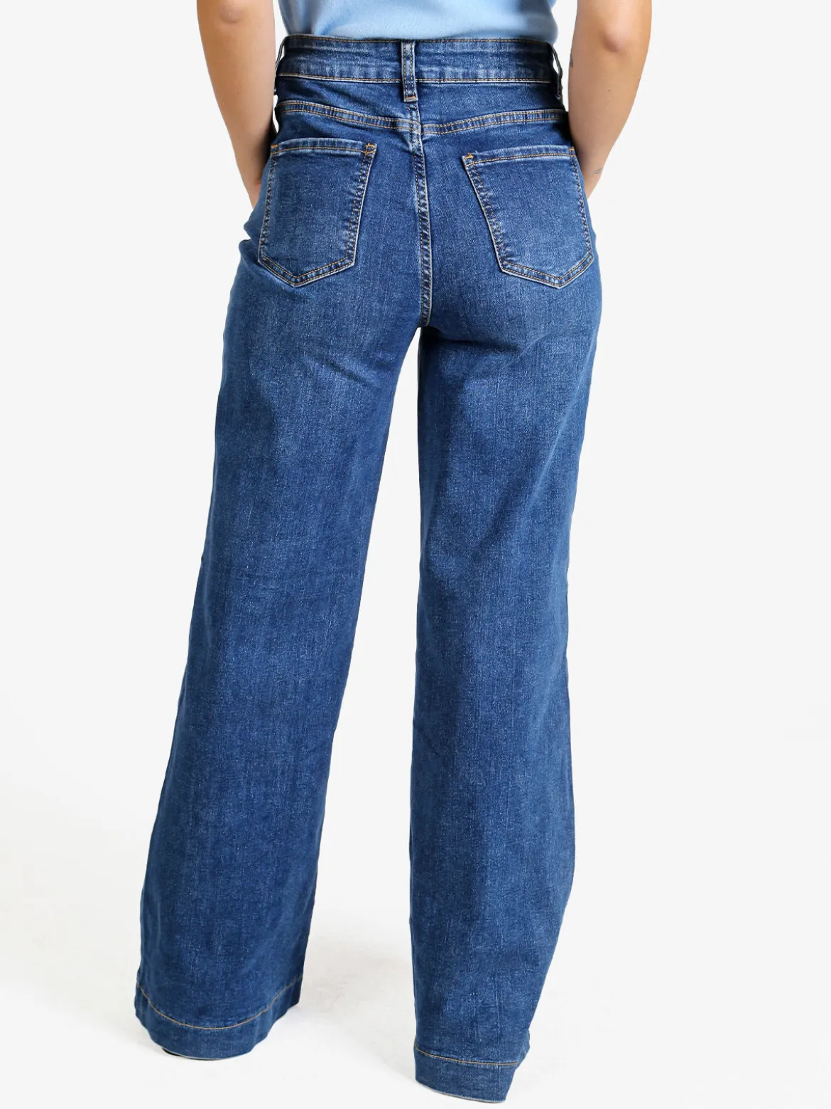 Farfallina Jeans donna wide leg vita alta - jeans