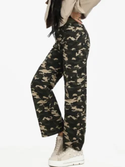 Farfallina Pantaloni donna militare con tasconi