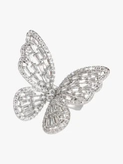 Fashion Jewelry Anello Farfalla con strass donna