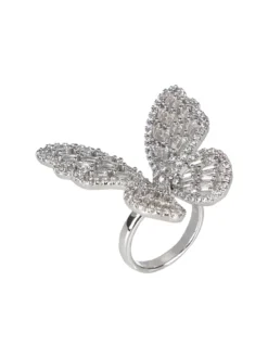 Fashion Jewelry Anello Farfalla con strass donna