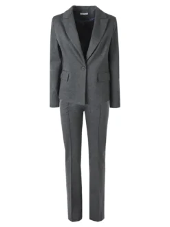 Fast Fashion Completo elegante da donna con blazer e pantaloni con finale a zampa - grigio
