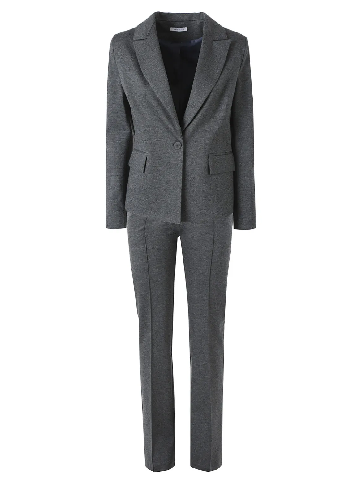 Fast Fashion Completo elegante da donna con blazer e pantaloni con finale a zampa - grigio