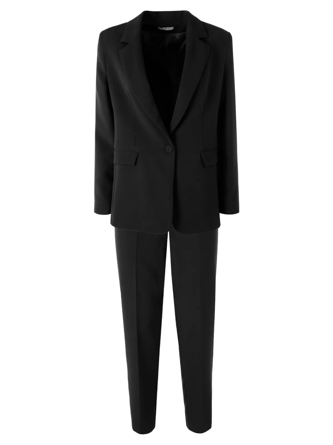 Fast Fashion Completo elegante da donna con blazer e pantaloni a gamba dritta - nero