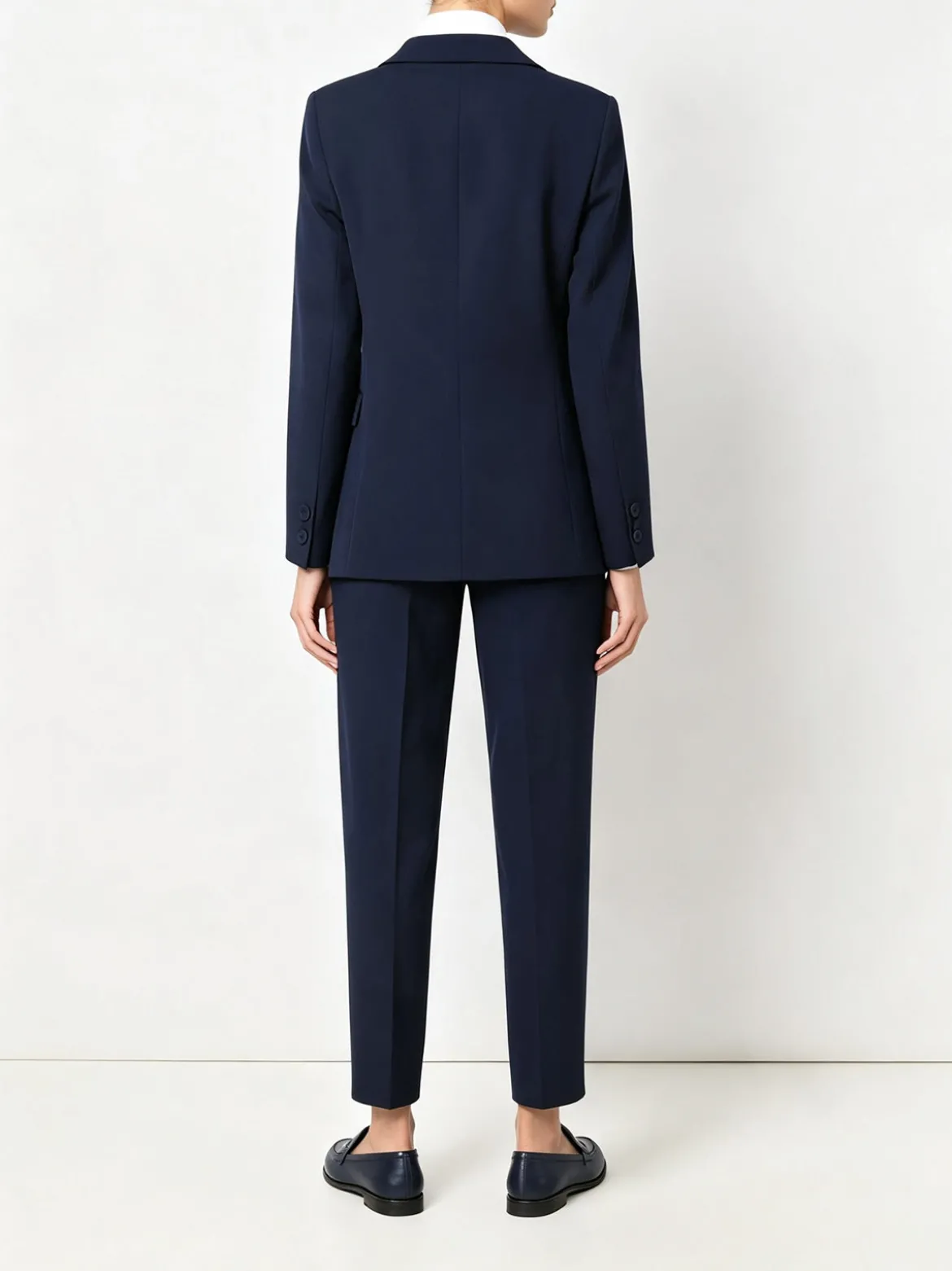Fast Fashion Completo elegante da donna con blazer e pantaloni a gamba dritta - blu