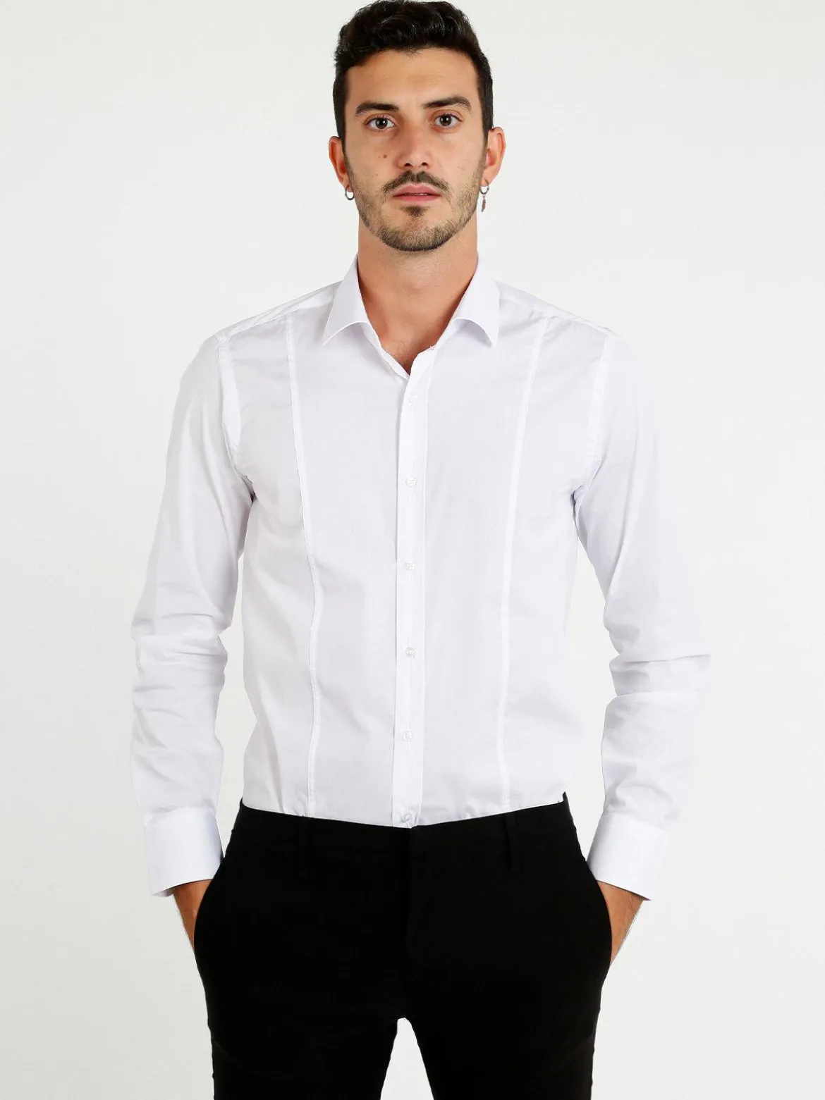 Fb Camicia slim stretch da uomo
