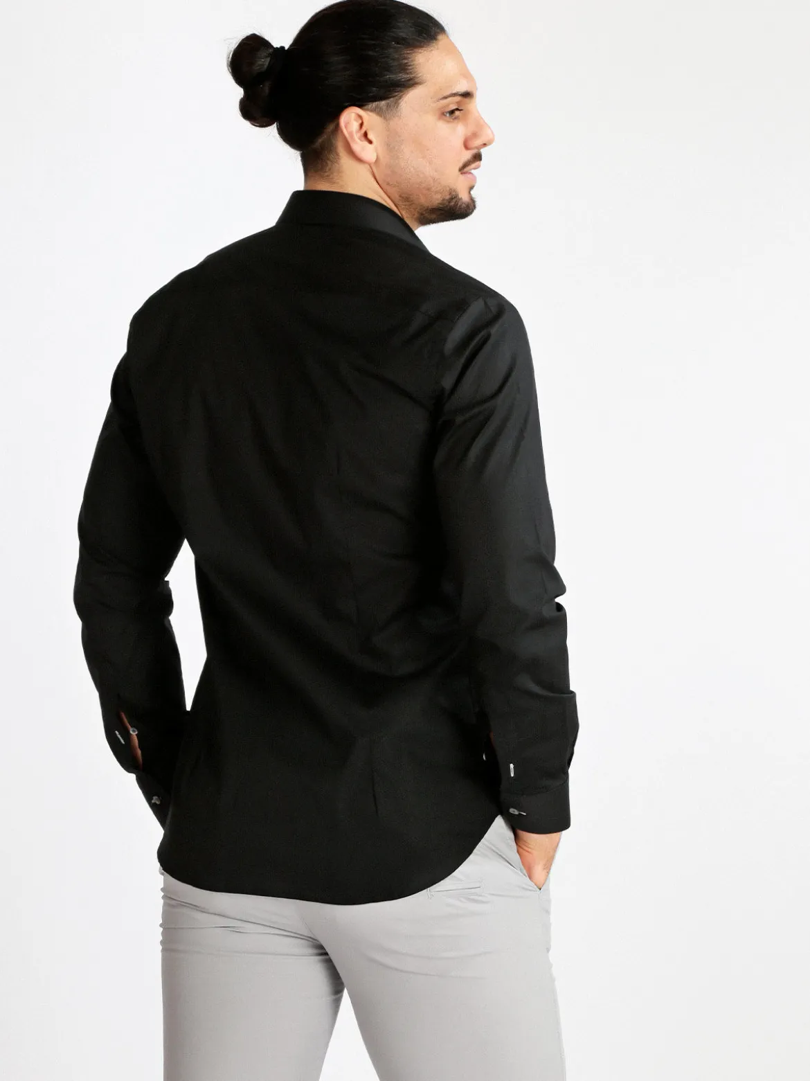 Fb Camicia uomo slim fit a maniche lunghe