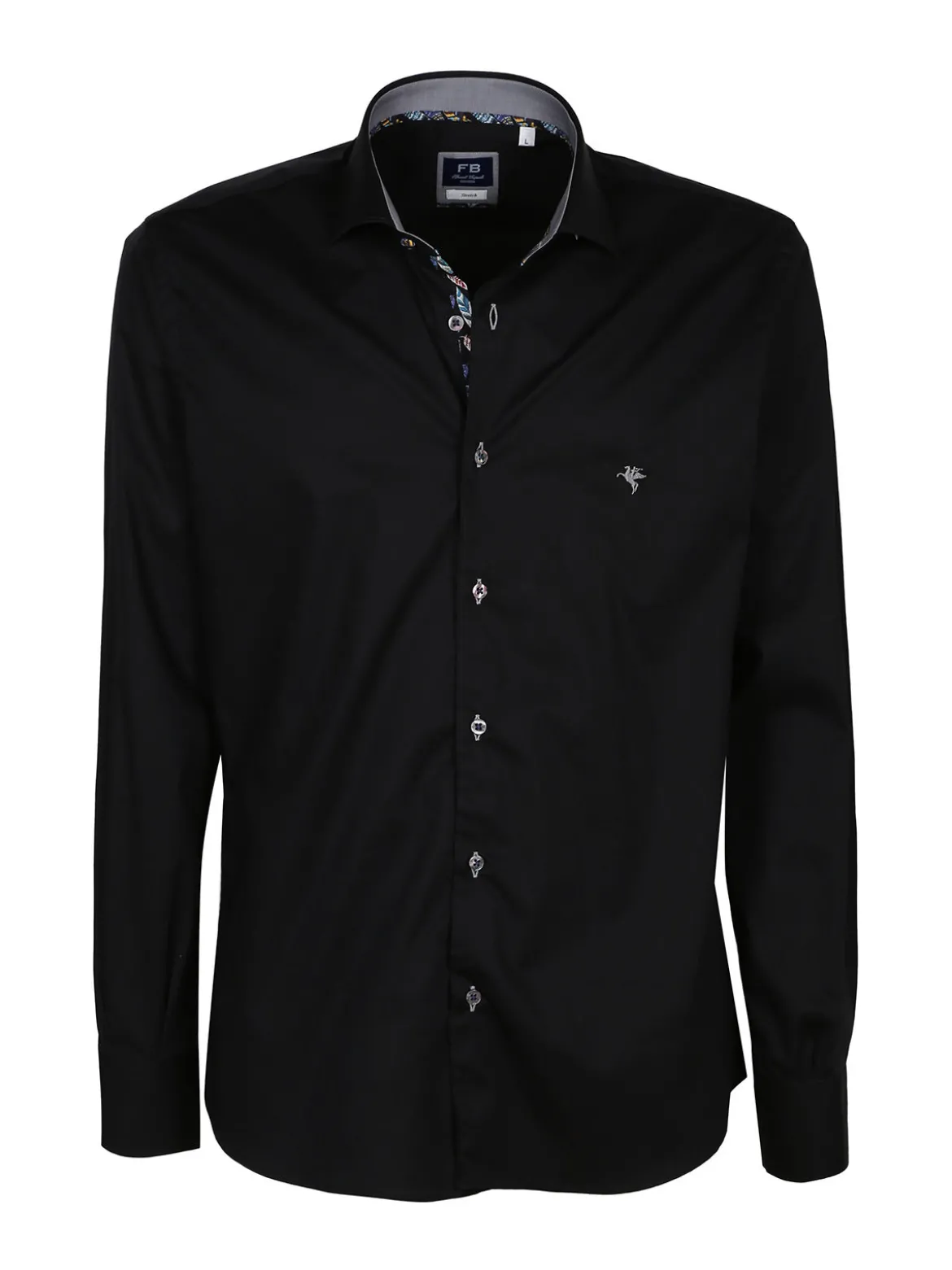 Fb Camicia uomo slim fit a maniche lunghe