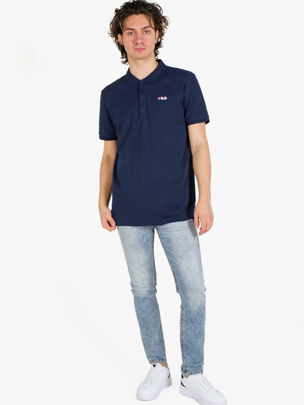Fila Polo da uomo in cotone a maniche corte