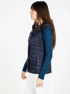 Flight Finery Gilet donna imbottito con cappuccio