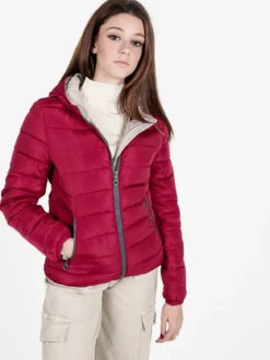 Flight Finery Piumino donna imbottito con cappuccio e zip