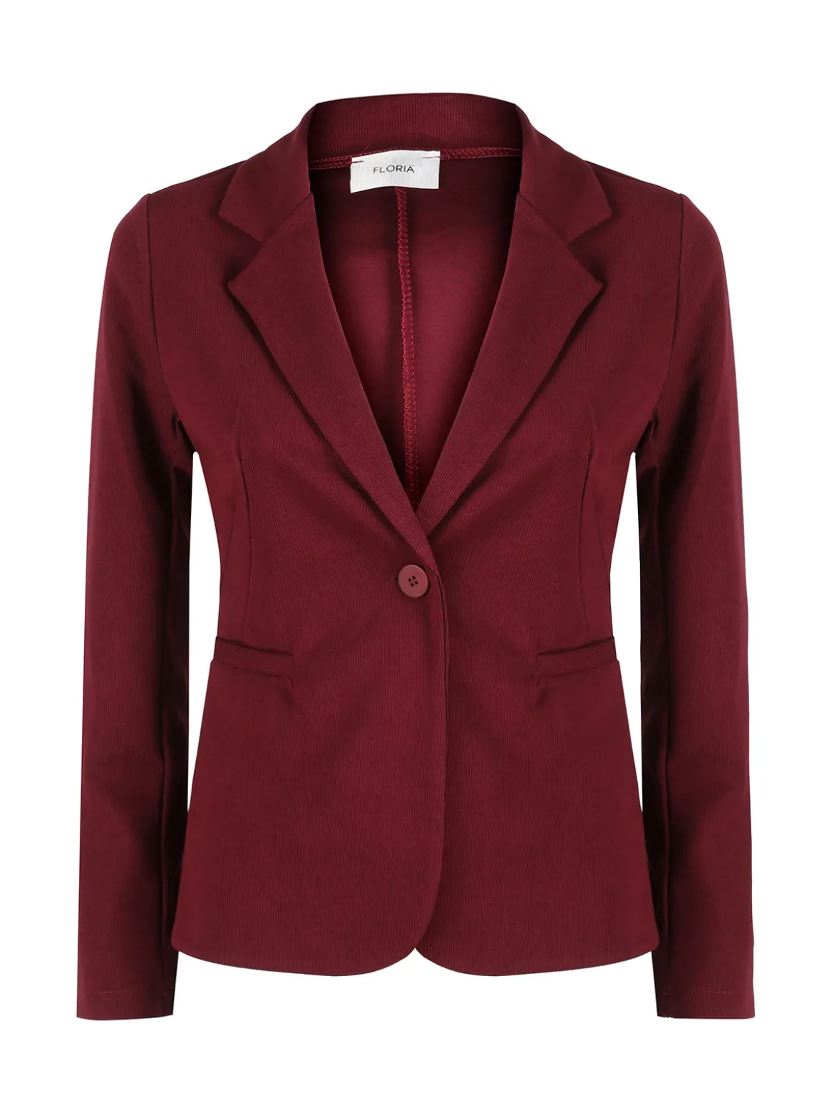 Floria Blazer donna a costine monobottone - bordeaux