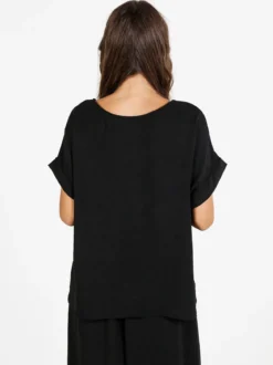 Floria Blusa donna a maniche corte - nero