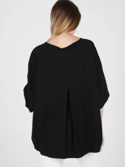 Floria Blusa donna oversize con maniche corte a pipistrello