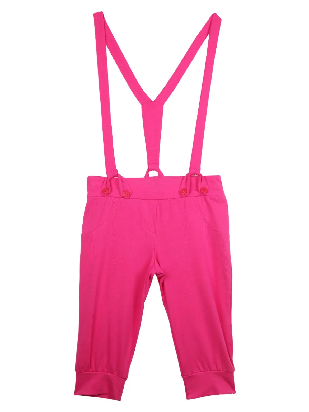 Fragolita Pantaloni in cotone con bretelle