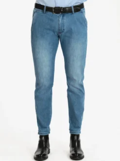 Frankie Malone Pantaloni in cotone uomo effetto jeans