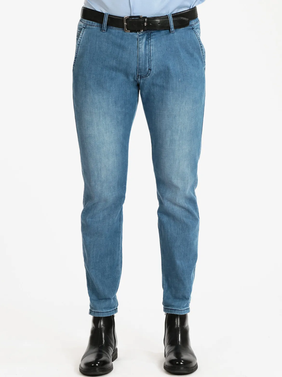 Frankie Malone Pantaloni in cotone uomo effetto jeans