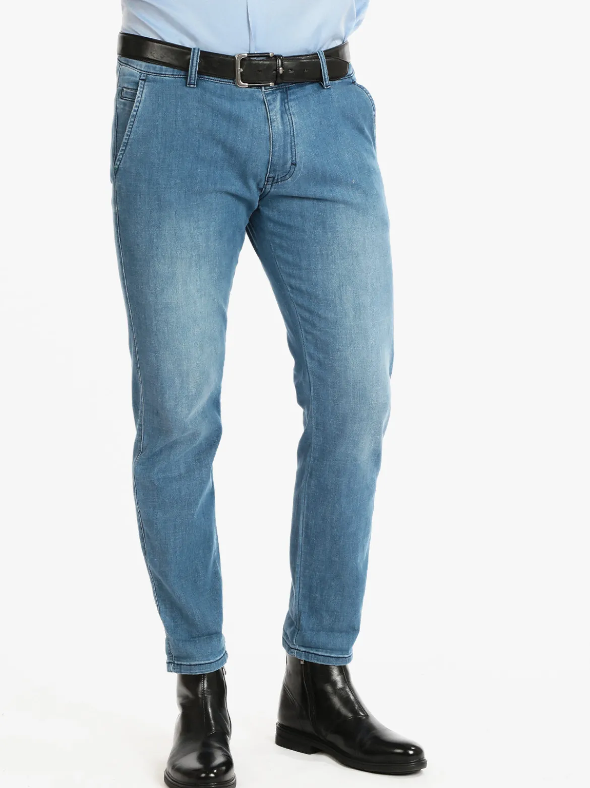 Frankie Malone Pantaloni in cotone uomo effetto jeans