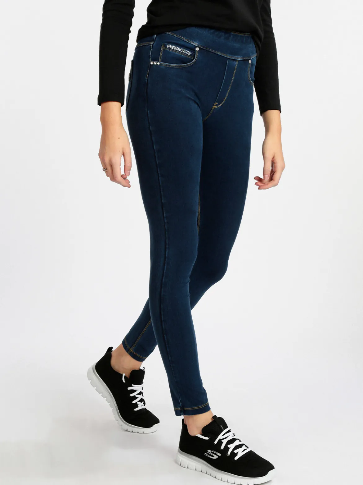 Freddy Jeggings donna con vita risvoltabile