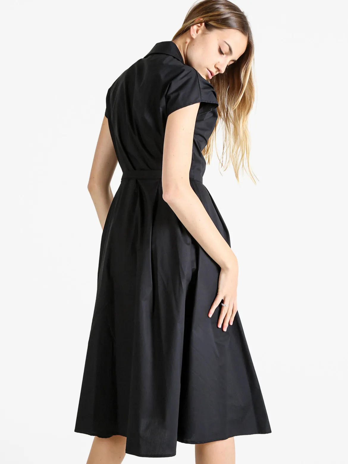 Frenetika Abito a camicia da donna in cotone con maniche corte
