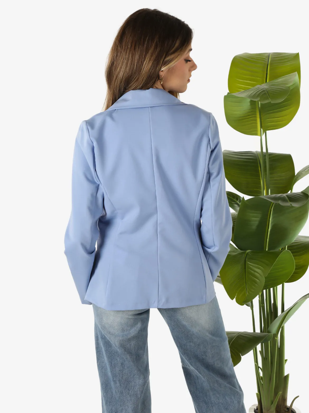 Frenetika Blazer donna con bottone - azzurro