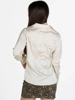 Frenetika Camicia donna effetto seta a maniche lunghe
