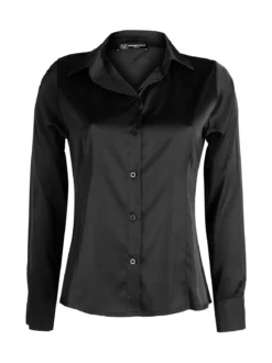 Frenetika Camicia donna effetto seta a maniche lunghe