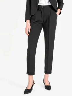 Frenetika Pantaloni classici da donna con risvolto