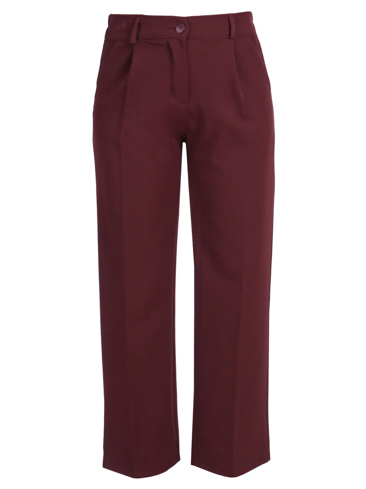 Frenetika Pantaloni donna classici a gamba larga - bordeaux