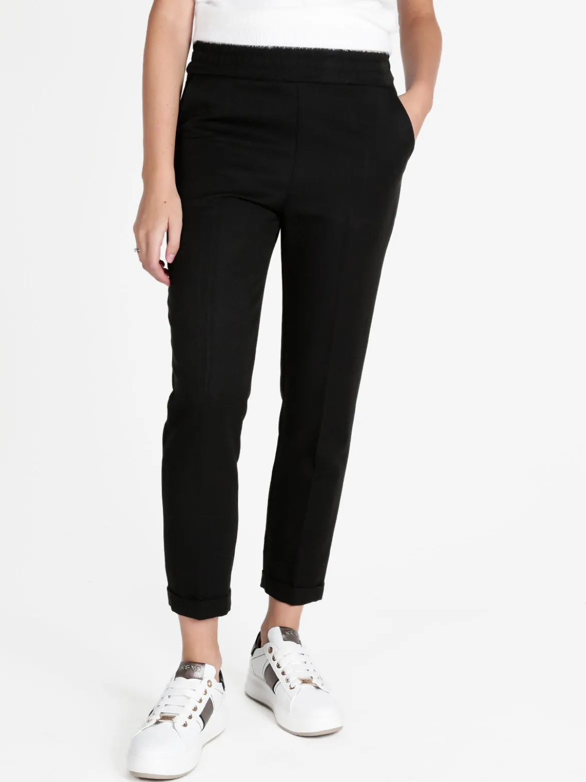 Frenetika Pantaloni donna con risvolto