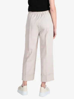 Frenetika Pantaloni donna crop con risvolto alto