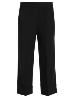 Frenetika Pantaloni donna crop con risvolto alto