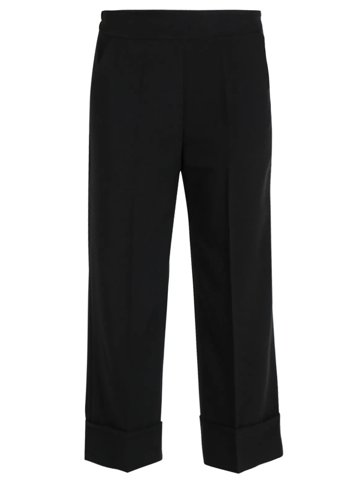 Frenetika Pantaloni donna crop con risvolto alto