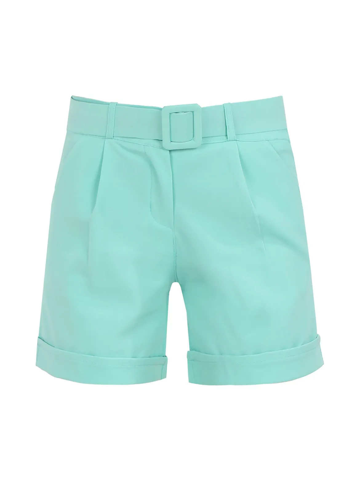 Frenetika Shorts donna con cintura e risvolto