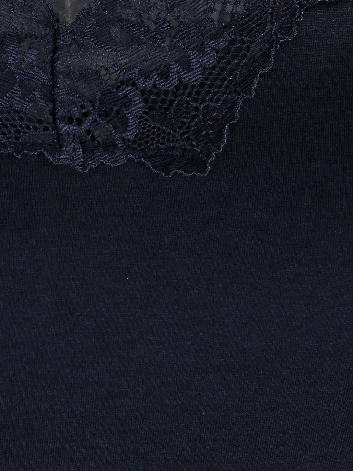 Fuanna T-shirt da pigiama con pizzo