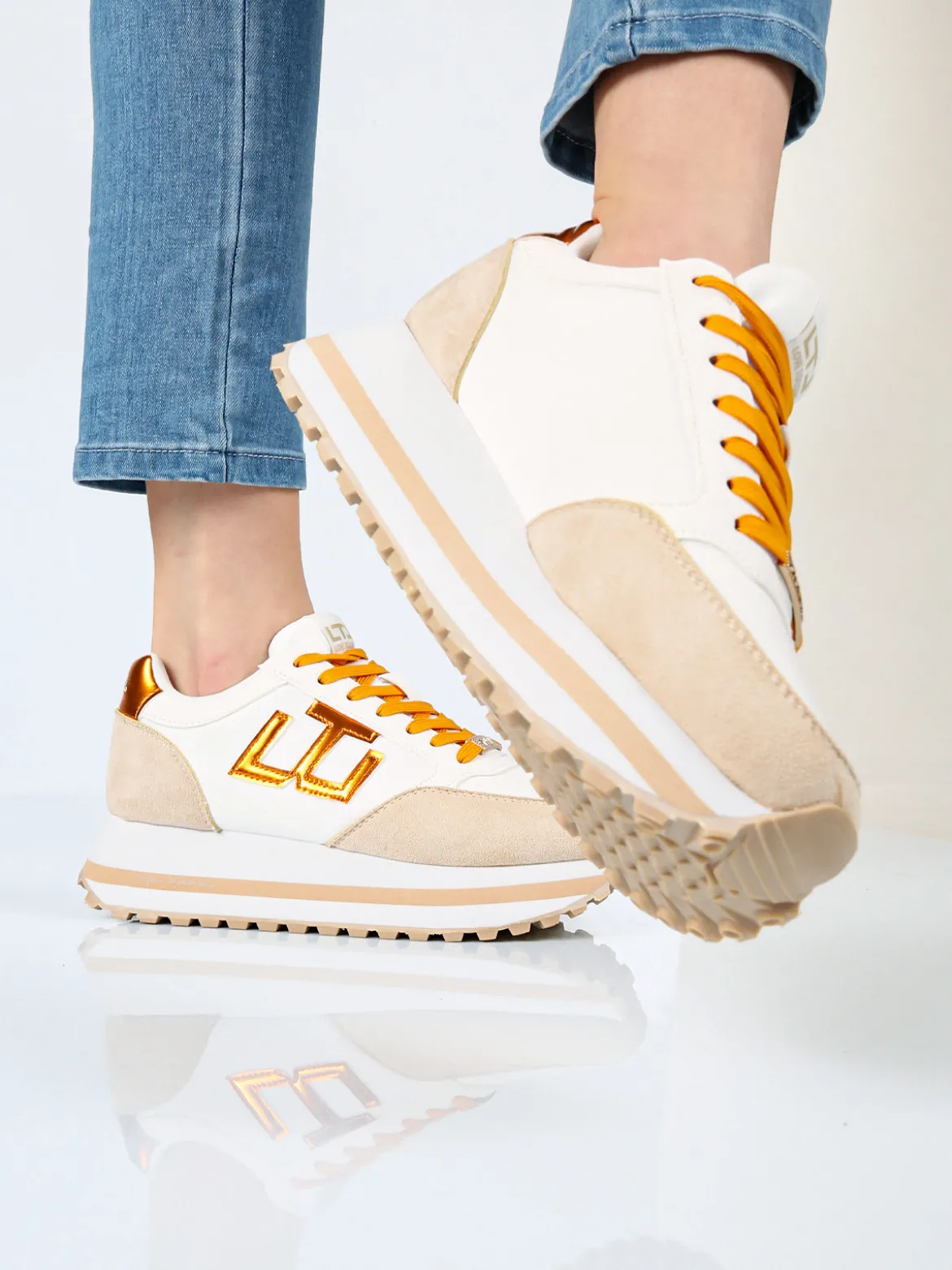 Gai Mattiolo Sneakers donna stringate con platform