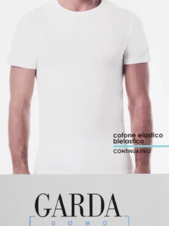Garda T-shirt intima uomo girocollo in cotone bielastico