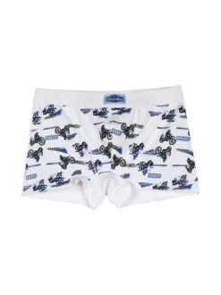 Gasolino Boxer da bambino in cotone con stampe - bianco
