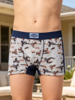 Gasolino Boxer da bambino in cotone con stampe - jeans