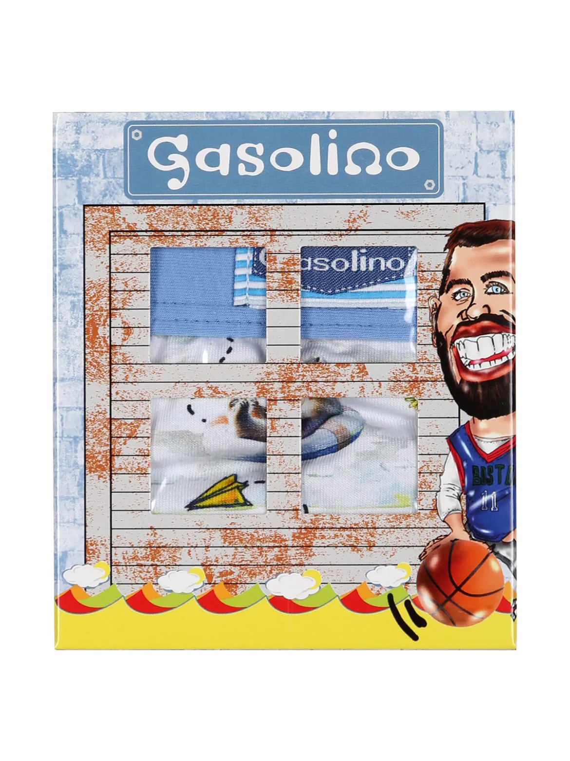 Gasolino Slip da bambino in cotone - azzurro