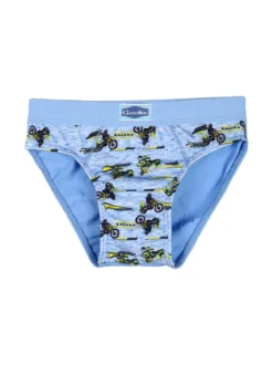 Gasolino Slip da bambino in cotone con stampe - azzurro