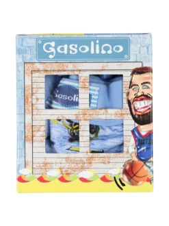 Gasolino Slip da bambino in cotone con stampe - azzurro